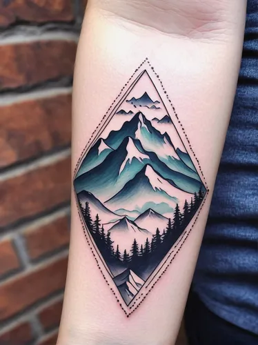 chevron,mountain peak,rockies,mountain,triangular,mountains,moutains,spruce needle,geometric style,moutain,mountain slope,forearm,tattoo,peaks,geometric,high mountains,mountainside,colorado,alberta,utah,Illustration,Retro,Retro 07