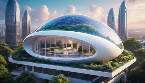 futuristic architecture,futuristic art museum,futuristic landscape,sky space concept,arcology,etfe,ecotopia,roof domes,odomes,domes,safdie,solar cell base,sky apartment,cubic house,musical dome,futuristic,electrohome,inhabitable,spacehab,skycycle,Conceptual Art,Fantasy,Fantasy 03