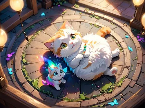 cat frame,mmogs,calico cat,chua,kindred,catterns,cat's cafe,two cats,game illustration,wildstar,bingbu,warwick,calico,tennekoon,white cat,fayre,pet shop,rescue alley,cattery,fireheart,Anime,Anime,Cartoon