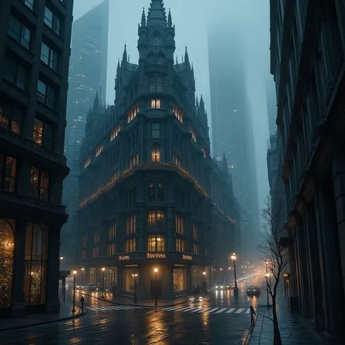 gotham,phila,philadelphia,manhattan,brownstones,new york streets,newyork,mancunian,new york,wall street,philadelphian,metropolis,arkham,chrysler building,bucharesters,eerie,de ville,cityscape,ny,gothams,Photography,General,Realistic