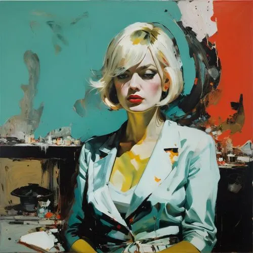 domergue,vanderhorst,whitmore,brubaker,levinthal,horst,mcginnis,transistor,blonde woman,rosalyn,kordic,stewardess,nielly,cigarette girl,chudinov,sedensky,cool pop art,nicholle,donsky,martindell,Conceptual Art,Oil color,Oil Color 01