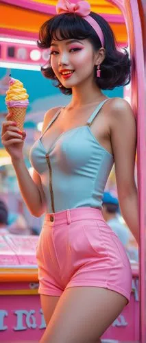 woman with ice-cream,ice cream cart,ice cream stand,ice cream icons,tutti frutti,retro pin up girls,pink ice cream,retro pin up girl,retro woman,ice cream,ice cream van,retro girl,ice cream shop,neon ice cream,pin-up model,ice creams,sweet ice cream,icecream,ice-cream,retro women,Illustration,Japanese style,Japanese Style 10