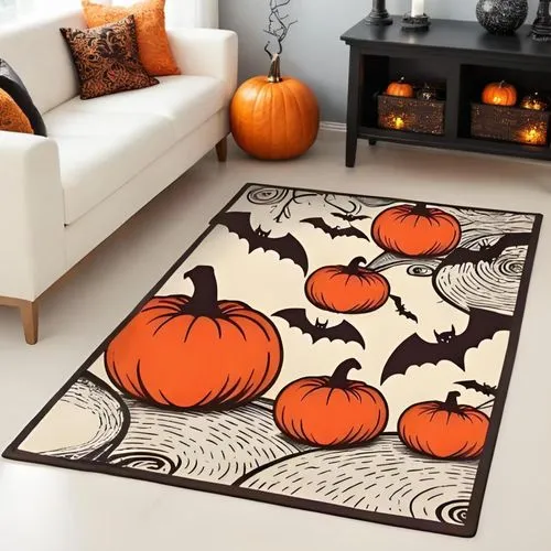 halloween border,halloween decor,autumn decor,decorative pumpkins,candy corn pattern,halloween travel trailer