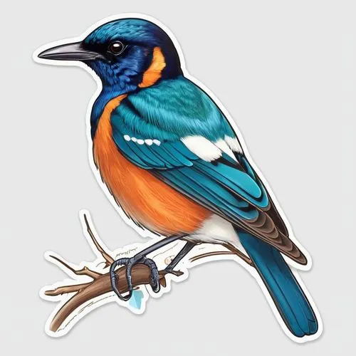 garrison,broadbill,bird illustration,broadbills,sterna hirundo,hirundo,bird png,indicatoridae,tickell's blue flycatcher,cotinga,alcedo atthis,rufous,alcedo,bird drawing,male bluebird,bluebird,birindelli,eurasian kingfisher,helmetshrikes,western bluebird,Unique,Design,Sticker