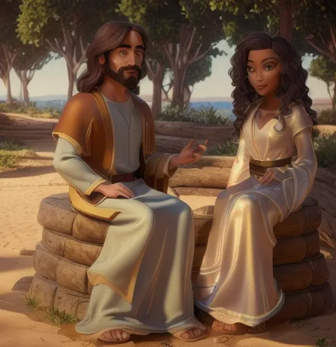 jesus talking to a woman, ,biblical narrative characters,contemporary witnesses,holy family,wise men,holy three kings,jesus in the arms of mary,genesis land in jerusalem,bible pics,jesus christ and th