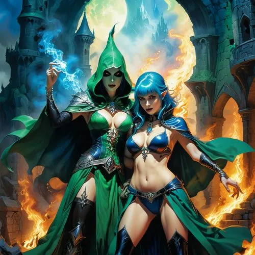 sorceresses,sorceress,latveria,hela,priestesses,enchantress,Conceptual Art,Fantasy,Fantasy 20