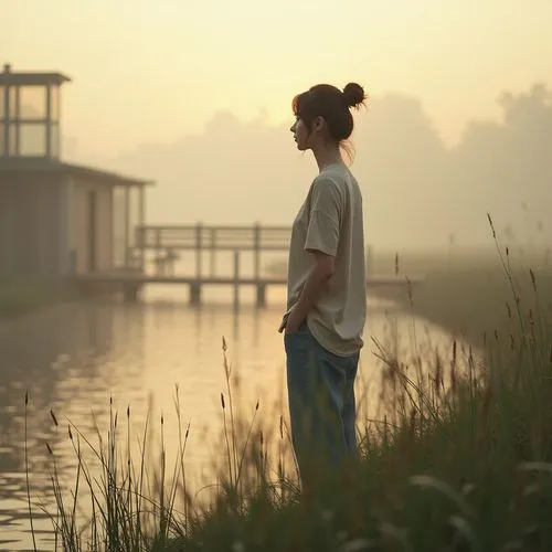 polders,girl on the river,malick,madding,ponds,polder,marylou,mccandless,dardenne,waverly,marshes,elizabethtown,mccandlish,girl walking away,wetlands,waterland,marshlands,serene,marshland,masuria,Photography,General,Realistic