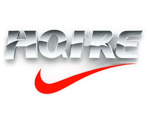 Nike logo, red swoosh symbol, white background, modern design, bold font, italicized lettering, 3D effect, metallic material, reflective surface, high contrast, central composition, dramatic lighting,