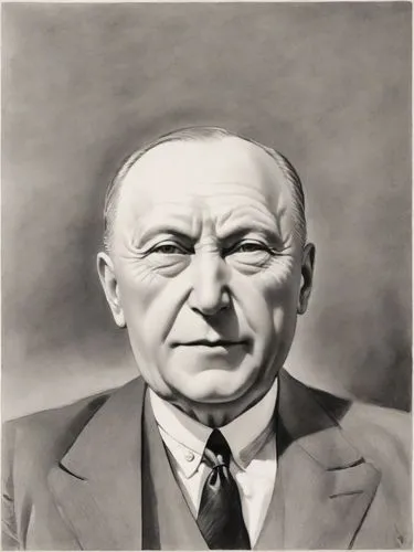 Konrad Adenauer was a German statesman who served as the first chancellor of the Federal Republic of Germany from 1949 to 1963.,adenauer,guderian,meisenheimer,rothstein,erbakan,hauptmann,adlai,bormann