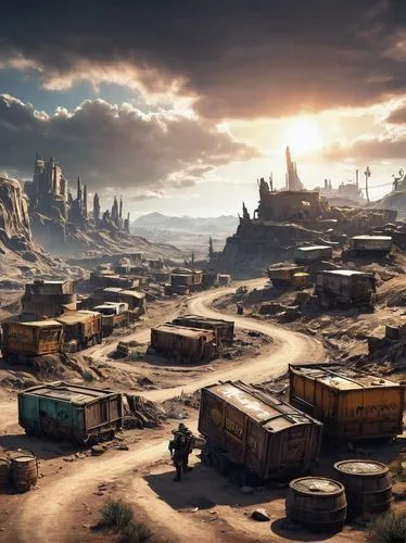 wastelands,harran,cosmodrome,borderlands,wasteland,shantytowns,theed,townships,varsavsky,scrapyards,cryengine,settlements,post-apocalyptic landscape,township,pathologic,morrowind,hooverville,dishonored,barsoom,crytek,Illustration,Abstract Fantasy,Abstract Fantasy 08