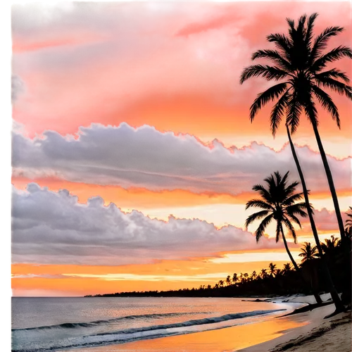 watercolor palm trees,sunset beach,beach landscape,tropical beach,palm tree,photo painting,coconut trees,sunrise beach,tropical sea,south pacific,beach scenery,coconut palms,hawaii,palm tree silhouette,hawai,palm trees,palms,dream beach,coast sunset,paradises,Illustration,Retro,Retro 25