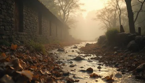 autumn fog,foggy landscape,autumn morning,morning fog,ground fog,morning mist,fallen leaves,the autumn,mists,fog,cobblestones,dense fog,autumn scenery,foggy day,the fog,autumn walk,just autumn,early fog,late autumn,autumn,Photography,General,Realistic