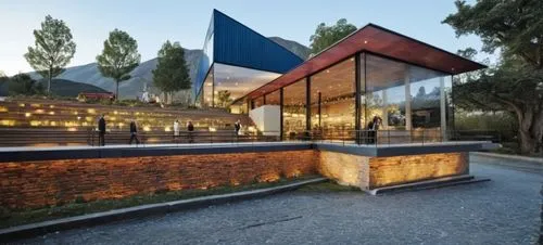 cubic house,chile house,alpine restaurant,cube house,swiss house,corten steel