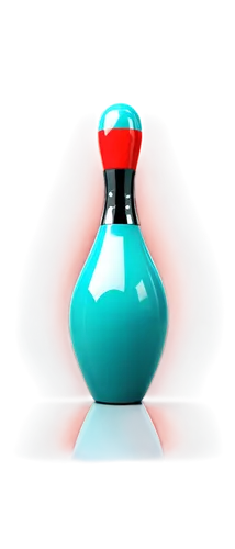 Bowling pin, glossy surface, reflective metal, detailed bolts, vibrant colors, dynamic pose, isolated on transparent background, shallow depth of field, high contrast lighting, dramatic shadows, cinem