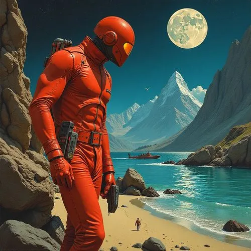 mcquarrie,sci fiction illustration,loranger,red planet,sci fi,uncredited