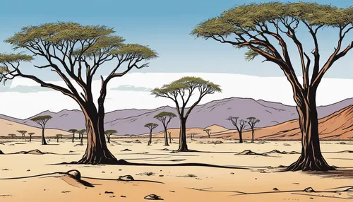 arid landscape,argan trees,dead vlei,namib rand,desertification,namib desert,namib,arid land,namibia nad,the dry season,namibia,arid,sossusvlei,desert desert landscape,desert landscape,deadvlei,mound-building termites,desert background,jacaranda trees,tsavo,Illustration,American Style,American Style 13