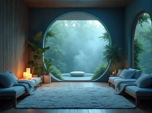 daybed,sleeping room,bedroom,blue room,great room,cabana,seclude,daybeds,dreamhouse,seclusion,hideaway,alcove,dreamscapes,livingroom,3d background,tropical house,interior design,secluded,living room,nook,Photography,General,Realistic