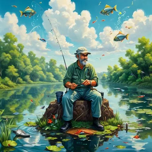 fisherman,flyfishers,pescador,flyfishing,anglers,fishing,Conceptual Art,Sci-Fi,Sci-Fi 03