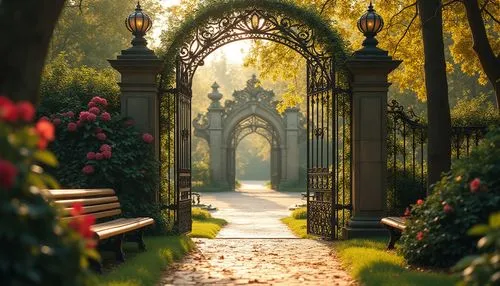 gateway,archway,archways,garden door,pathway,entrada,doorways,walkway,walk in a park,heaven gate,entranceways,rose arch,the mystical path,passageway,arbor,stone gate,wood gate,entranceway,iron gate,portal,Photography,General,Realistic