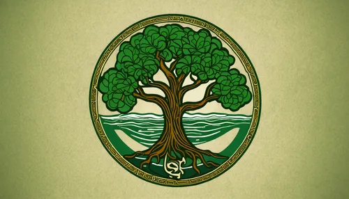 Design a sleek and dynamic Celtics logo inspired by the beauty of nature.,celtic tree,green tree,tree of life,flourishing tree,birch tree illustration,garden logo,growth icon,olive tree,crest,cardstoc