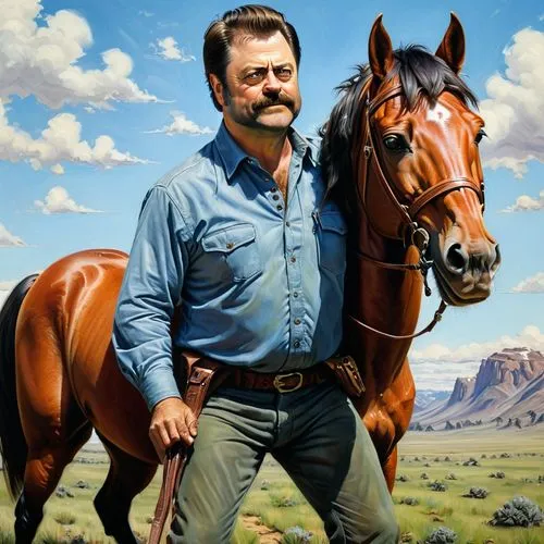 offerman,swanson,malverde,paisan,man and horses,vaquero,Conceptual Art,Daily,Daily 01