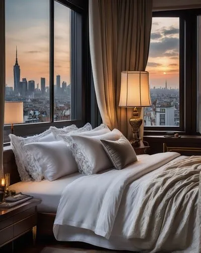 manhattan skyline,bedroom window,manhattan,bedside,guestrooms,new york skyline,newyork,bedsides,bedspreads,sleeping room,bedspread,headboards,luxury hotel,headboard,chambre,bedding,nightstands,slumberland,bed,window view,Art,Artistic Painting,Artistic Painting 37