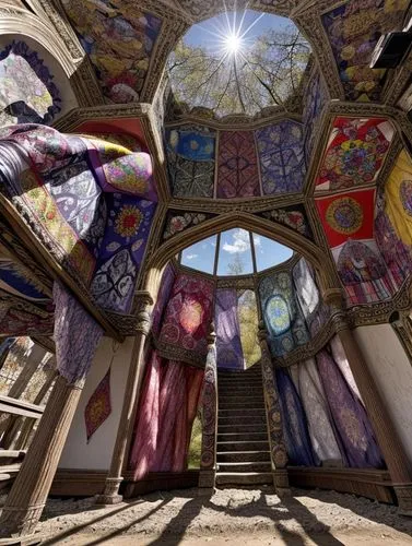 quilt barn,panoramical,gaudí,stained glass windows,rila monastery,kaleidoscope art,stained glass,athens art school,climbing wall,stained glass pattern,the palau de la música catalana,children's interior,kaleidoscope website,public art,inside courtyard,hall of the fallen,mosaics,murals,tree house hotel,kaleidoscope