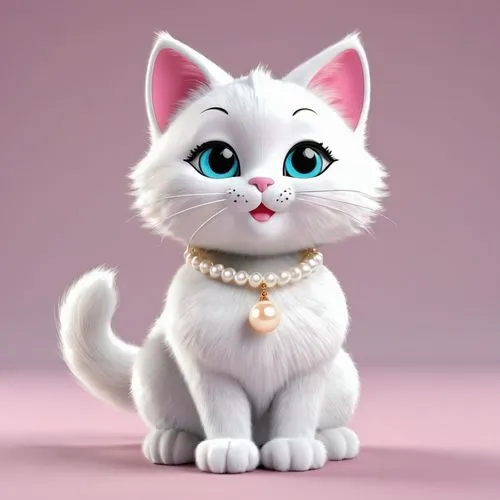 doll cat,cute cartoon character,cute cat,korin,snowbell,cartoon cat,Unique,3D,3D Character