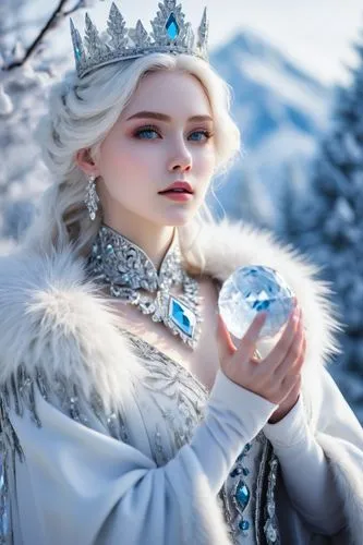 white rose snow queen,the snow queen,ice queen,suit of the snow maiden,ice princess,elsa,winterblueher,eternal snow,snow white,eira,celeborn,frozen,morgause,galadriel,frostily,ellinor,fairest,margaery,blue snowflake,fantasy picture,Illustration,Japanese style,Japanese Style 05