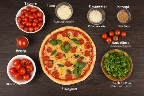 Proportions of ingredients in a homemade pizza recipe,pizza topping raw,pizza topping,pan pizza,pizza dough,california-style pizza,stone oven pizza,pizza stone,sicilian pizza,flat bread,shortcrust pas