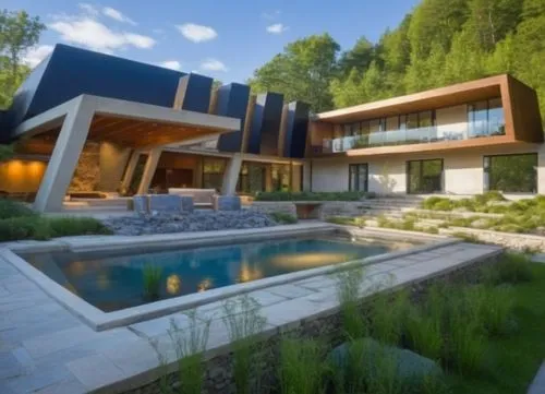 modern house,modern architecture,luxury property,luxury home,fallingwater,dreamhouse,Photography,General,Realistic