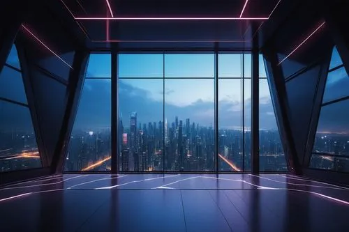 High-tech, futuristic, sleek, modern architecture, availability concept, integrated design, geometric shapes, metallic materials, LED lights, holographic displays, virtual interfaces, minimalist decor