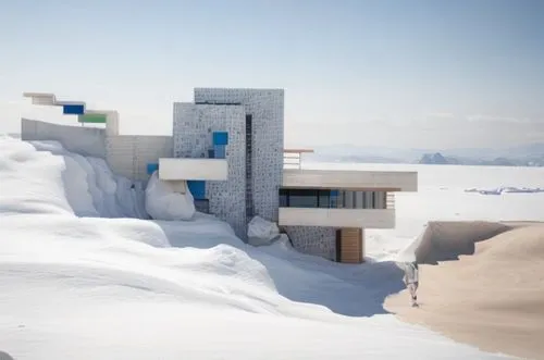 dunes house,cube stilt houses,cubic house,snowhotel,snow house,cube house,snow cornice,winter house,ice hotel,avalanche protection,snow roof,antarctic flora,south pole,antarctic,admer dune,antarctica,nunatak,white sands dunes,arctic antarctica,dune ridge,Architecture,General,Modern,Creative Innovation