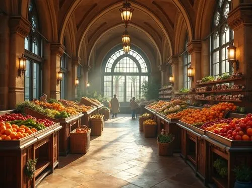 fruit market,spice market,principal market,marketplace,market hall,farmer's market,stalls,farmers market,aisle,medieval market,the market,fruit stand,greengrocer,covered market,market vegetables,wegmans,market fresh vegetables,market,greenmarkets,grocery store,Photography,General,Realistic