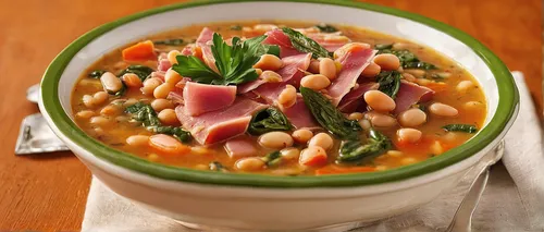 Tuscan Ham and Bean Soup is hearty, healthy and easy to make.,minestrone,pasta e fagioli,lentil soup,soup beans,scotch broth,ribollita,ezogelin soup,vegetable soup,locro,soup greens,asian soups,gazpac