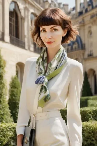 parisienne,woman in menswear,foulard,menswear for women,women fashion,paris clip art,parisian,frenchwoman,neckerchief,francophile,parisiennes,dreifuss,bompard,lapels,delvaux,women's accessories,mouret