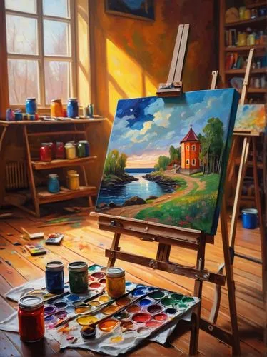 painting technique,home landscape,art painting,meticulous painting,summer cottage,painter,oil painting,painting,summer still-life,italian painter,oil painting on canvas,still life of spring,art academy,painting work,oil paint,photo painting,easel,painterly,oil on canvas,summer evening,Art,Classical Oil Painting,Classical Oil Painting 27