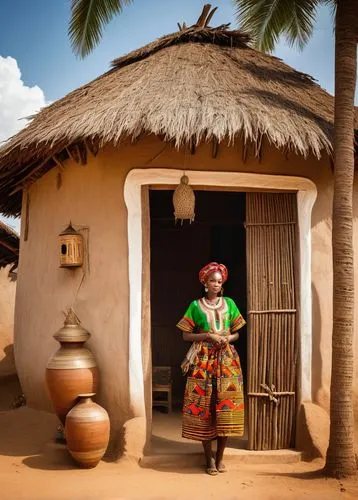 burkina,moxico,african woman,yucatec,bafut,fulfulde,benin,burkina faso,african culture,cameroon,maracatu,malagasy,anmatjere women,ethnographical,africaines,embera,bangoura,casamance,traditional house,wodaabe,Illustration,Realistic Fantasy,Realistic Fantasy 10