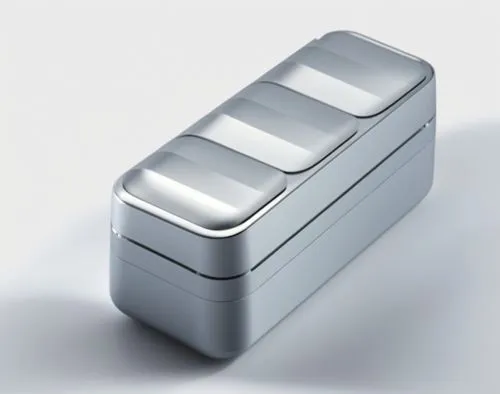 busybox,butter dish,aluminum,tin,battery icon,metal container,Photography,General,Realistic