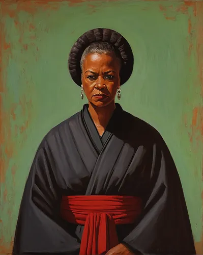 motsunabe,portrait of a woman,african american woman,african woman,woman portrait,portrait of christi,official portrait,portrait,geisha,afro-american,nigeria woman,oil on canvas,khokhloma painting,black woman,artist portrait,samurai,afroamerican,afro american,custom portrait,mukimono,Art,Artistic Painting,Artistic Painting 25