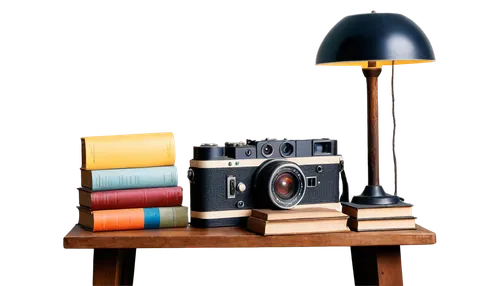 Random objects, colorful, assorted items, vintage camera, old books, vinyl records, retro lamp, wooden table, messy desk, warm lighting, shallow depth of field, 3/4 composition, still life, realistic 