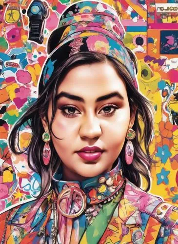 chitralekha,rukhsana,maharani,magazine cover,zamka,rajakumari,lakshmibai,madhubani,malalas,kahlo,vasundhara,radha,indian girl boy,wpap,indian girl,matangi,shekhinah,bharti,neerja,kalighat,Digital Art,Sticker