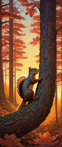 relaxed squirrel,atlas squirrel,autumn background,squirell,chilling squirrel,fallen acorn,red squirrel,tree squirrel,ring-tailed,chipping squirrel,eurasian red squirrel,squirrel,autumn theme,the squirrel,autumn forest,forest background,fox stacked animals,forest animal,a fox,autumn icon,Conceptual Art,Fantasy,Fantasy 18