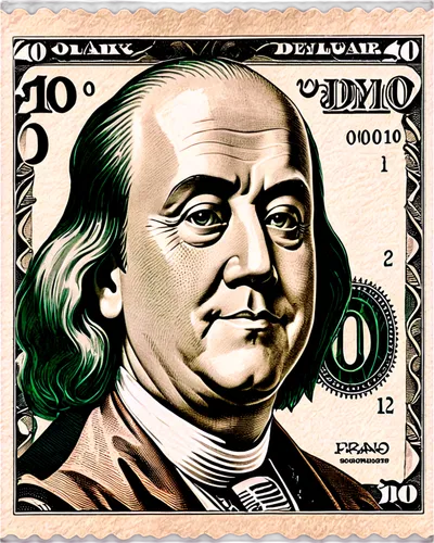 US dollar bills, Benjamin Franklin portrait, $100 denomination, crisp paper texture, slight wrinkles, green color tone, serial number, treasury seal, ornate design, detailed engraving, shallow depth o