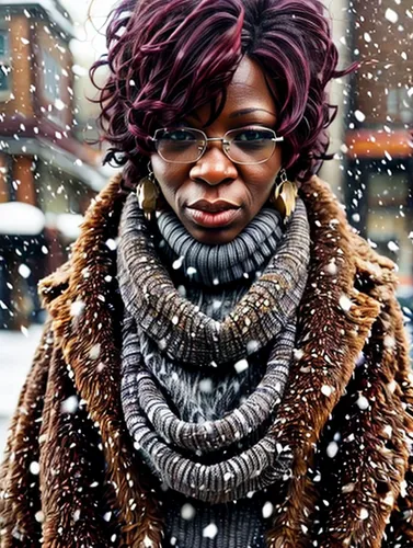 the snow queen,african american woman,snowstorm,wintry,woman portrait,snowy,winter storm,african woman,nigeria woman,the snow falls,black woman,cold winter weather,woman in menswear,scarf,eskimo,winter mood,snowing,winter time,cold weather,in the snow