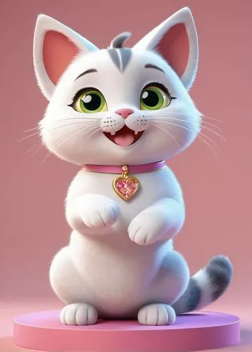 cute cartoon character,cute cat,cartoon cat,pink cat,cute cartoon image,doll cat,lucky cat,funny cat,cat vector,cat kawaii,scottish fold,agnes,puss,cat nose,cat image,kitty,white cat,cat,cat cartoon,little cat,Unique,3D,3D Character