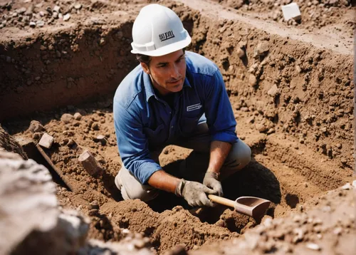 Discover the secrets buried beneath as an archaeologist in an excavation.,archaeological dig,roman excavation,excavation work,excavation site,excavation,clay soil,geologist,glacial till,digging equipm