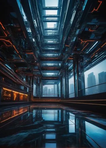 arcology,megastructure,crossbeams,megastructures,ultrastructure,falsework,skybridge,conduits,underground car park,superstructure,industrial tubes,skywalks,fractal environment,spaceship interior,corridors,nostromo,industrial landscape,mainframes,skyways,industrial,Art,Classical Oil Painting,Classical Oil Painting 36