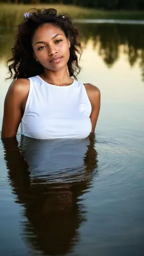 photoshoot with water,lakeisha,in water,girl on the river,waterkeeper,thandie