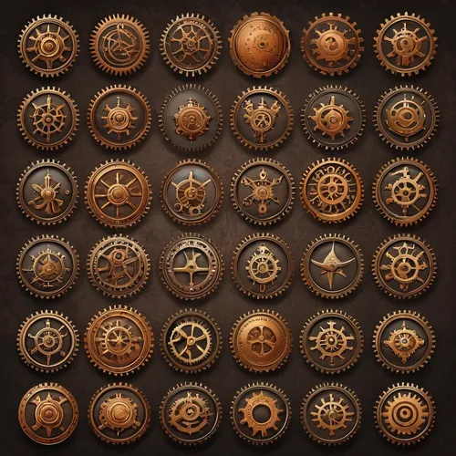 steampunk gears,circle icons,gears,crown icons,set of icons,icon set,mod ornaments,systems icons,zodiac,wooden rings,antique background,cog,cogs,steam icon,button pattern,wooden balls,cog wheels,wooden background,patterned wood decoration,chinese icons,Illustration,Realistic Fantasy,Realistic Fantasy 13